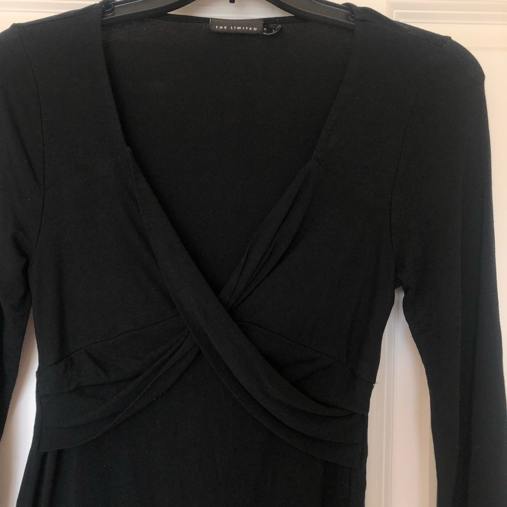 The Limited Black wrap shirt
